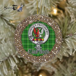 Boyle Celtic Circle Plaid Ornament Gift. Christmas Tree Ornament Boyle Clan Tartan Ornament Great Christmas Ornaments Gift