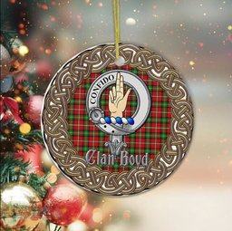 Boyd Celtic Circle Plaid Ornament Gift. Christmas Tree Ornament Boyd Clan Tartan Ornament Great Boyd Ornaments Gift
