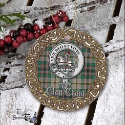 Craig Celtic Circle Plaid Ornament Gift. Christmas Tree Ornament Craig Clan Tartan Ornament Great Christmas Ornaments Gift