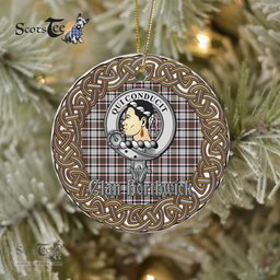 Borthwick Celtic Circle Plaid Ornament Gift. Christmas Tree Ornament Cleland Clan Tartan Ornament Great Borthwick Ornaments Gift