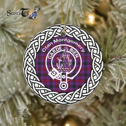 Montgomery Clan Tartan Crest Badge Plaid Ornament Gift. Christmas Tree Ornament Tartan Ornament Great Christmas Ornaments Gift
