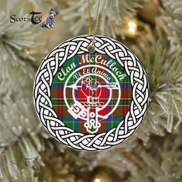 McCulloch Clan Tartan Crest Badge Plaid Ornament Gift. Christmas Tree Ornament Tartan Ornament Great Christmas Ornaments Gift