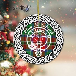 McCulloch Clan Tartan Crest Badge Plaid Ornament Gift. Christmas Tree Ornament Tartan Ornament Great Christmas Ornaments Gift