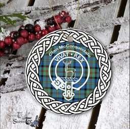 McCorquodale Clan Tartan Crest Badge Plaid Ornament Gift. Christmas Tree Ornament Tartan Ornament Great Christmas Ornaments Gift