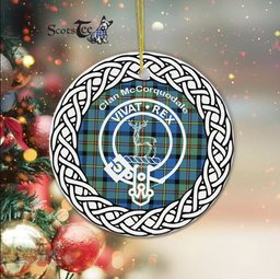 McCorquodale Clan Tartan Crest Badge Plaid Ornament Gift. Christmas Tree Ornament Tartan Ornament Great Christmas Ornaments Gift
