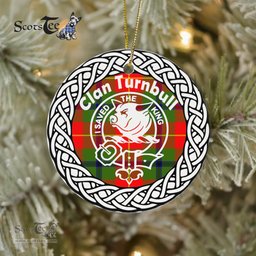 Turnbull Clan Tartan Crest Badge Plaid Ornament Gift. Christmas Tree Ornament Tartan Ornament Great Christmas Ornaments Gift