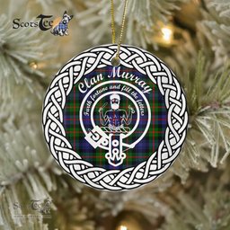 Murray Clan Tartan Crest Badge Plaid Ornament Gift. Christmas Tree Ornament Tartan Ornament Great Christmas Ornaments Gift