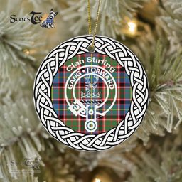 Stirling Clan Tartan Crest Badge Plaid Ornament Gift. Christmas Tree Ornament Tartan Ornament Great Christmas Ornaments Gift