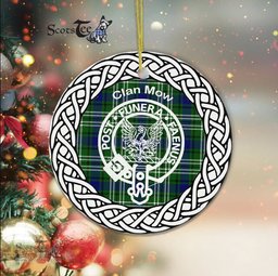 Mow Clan Tartan Crest Badge Plaid Ornament Gift. Christmas Tree Ornament Tartan Ornament Great Christmas Ornaments Gift