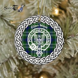 Mow Clan Tartan Crest Badge Plaid Ornament Gift. Christmas Tree Ornament Tartan Ornament Great Christmas Ornaments Gift