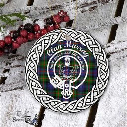 Murray Clan Tartan Crest Badge Plaid Ornament Gift. Christmas Tree Ornament Tartan Ornament Great Christmas Ornaments Gift