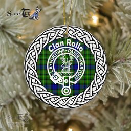 Rollo Clan Tartan Crest Badge Plaid Ornament Gift. Christmas Tree Ornament Tartan Ornament Great Christmas Ornaments Gift