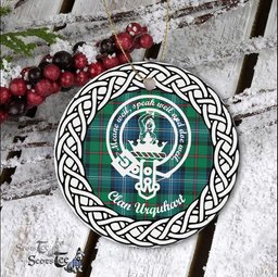 Urquhart Clan Tartan Crest Badge Plaid Ornament Gift. Christmas Tree Ornament Tartan Ornament Great Christmas Ornaments Gift
