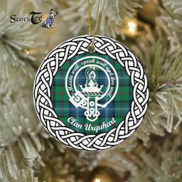 Urquhart Clan Tartan Crest Badge Plaid Ornament Gift. Christmas Tree Ornament Tartan Ornament Great Christmas Ornaments Gift
