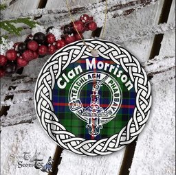 Morrison Morden Clan Tartan Crest Badge Plaid Ornament Gift. Christmas Tree Ornament Tartan Ornament Great Christmas Ornaments Gift