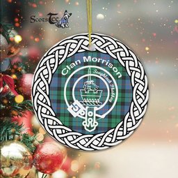 Morrison Clan Tartan Crest Badge Plaid Ornament Gift. Christmas Tree Ornament Tartan Ornament Great Christmas Ornaments Gift