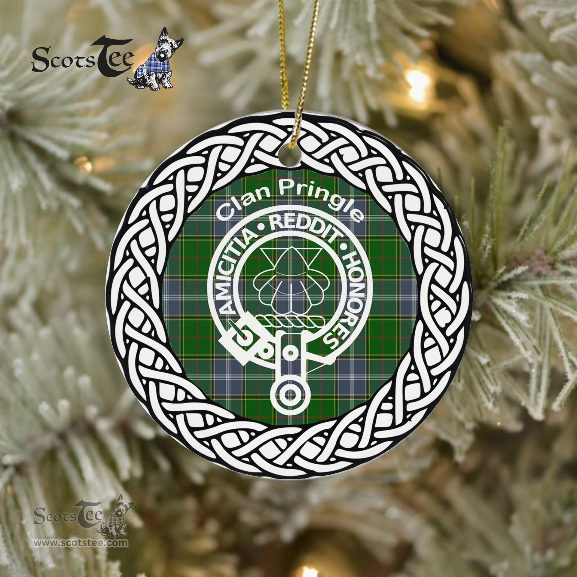 Pringle Clan Tartan Crest Badge Plaid Ornament Gift. Christmas Tree Ornament Tartan Ornament Great Christmas Ornaments Gift
