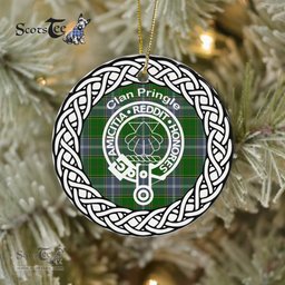 Pringle Clan Tartan Crest Badge Plaid Ornament Gift. Christmas Tree Ornament Tartan Ornament Great Christmas Ornaments Gift