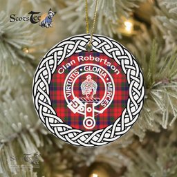 Robertson Clan Tartan Crest Badge Plaid Ornament Gift. Christmas Tree Ornament Tartan Ornament Great Christmas Ornaments Gift