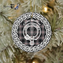 Moffat Clan Tartan Crest Badge Plaid Ornament Gift. Christmas Tree Ornament Tartan Ornament Great Christmas Ornaments Gift