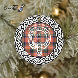 Stuart Of Bute Clan Tartan Crest Badge Plaid Ornament Gift. Christmas Tree Ornament Tartan Ornament Great Christmas Ornaments Gift