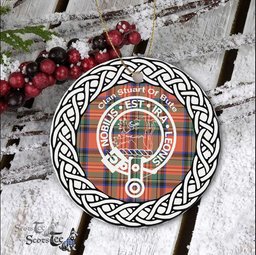 Stuart Of Bute Clan Tartan Crest Badge Plaid Ornament Gift. Christmas Tree Ornament Tartan Ornament Great Christmas Ornaments Gift