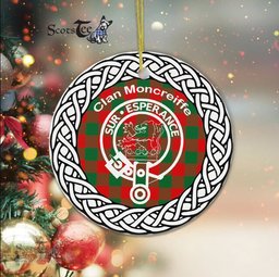 Moncreiffe Clan Tartan Crest Badge Plaid Ornament Gift. Christmas Tree Ornament Tartan Ornament Great Christmas Ornaments Gift