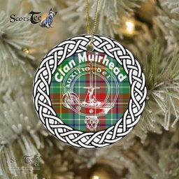 Muirhead Clan Tartan Crest Badge Plaid Ornament Gift. Christmas Tree Ornament Tartan Ornament Great Christmas Ornaments Gift
