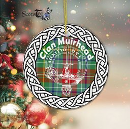 Muirhead Clan Tartan Crest Badge Plaid Ornament Gift. Christmas Tree Ornament Tartan Ornament Great Christmas Ornaments Gift