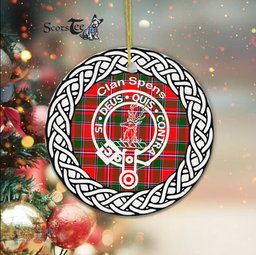 Spens Clan Tartan Crest Badge Plaid Ornament Gift. Christmas Tree Ornament Tartan Ornament Great Christmas Ornaments Gift