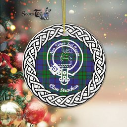 Strachan Clan Tartan Crest Badge Plaid Ornament Gift. Christmas Tree Ornament Tartan Ornament Great Christmas Ornaments Gift