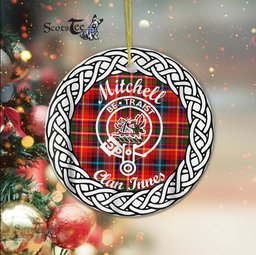 Mitchell Ancient Clan Tartan Crest Badge Plaid Ornament Gift. Christmas Tree Ornament Tartan Ornament Great Christmas Ornaments Gift