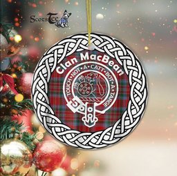 MacBean Clan Tartan Crest Badge Plaid Ornament Gift. Christmas Tree Ornament Tartan Ornament Great Christmas Ornaments Gift