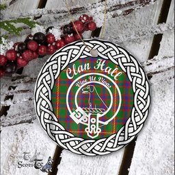 Hall Clan Tartan Crest Badge Plaid Ornament Gift. Christmas Tree Ornament Tartan Ornament Great Christmas Ornaments Gift