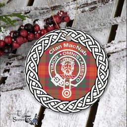 MacNab Clan Tartan Crest Badge Plaid Ornament Gift. Christmas Tree Ornament Tartan Ornament Great Christmas Ornaments Gift