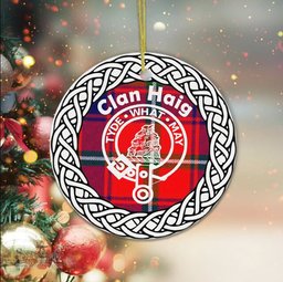 Haig Clan Tartan Crest Badge Old Plaid Ornament Gift. Christmas Tree Ornament Tartan Ornament Great Christmas Ornaments Gift