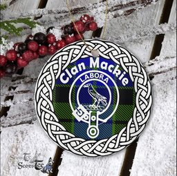 MacKie Clan Tartan Crest Badge Plaid Ornament Gift. Christmas Tree Ornament Tartan Ornament Great Christmas Ornaments Gift
