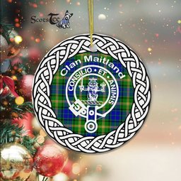 MaiTland Clan Tartan Crest Badge Plaid Ornament Gift. Christmas Tree Ornament Tartan Ornament Great Christmas Ornaments Gift
