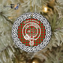 Lennox Clan Tartan Crest Badge Plaid Ornament Gift. Christmas Tree Ornament Tartan Ornament Great Christmas Ornaments Gift