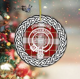 MacFie Clan Tartan Crest Badge Plaid Ornament Gift. Christmas Tree Ornament Tartan Ornament Great Christmas Ornaments Gift