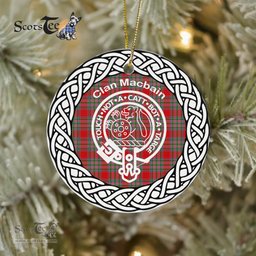 MacBain Clan Tartan Crest Badge Plaid Ornament Gift. Christmas Tree Ornament Tartan Ornament Great Christmas Ornaments Gift