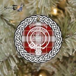 MacFie Clan Tartan Crest Badge Plaid Ornament Gift. Christmas Tree Ornament Tartan Ornament Great Christmas Ornaments Gift