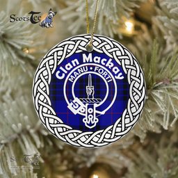 MacKay Clan Tartan Crest Badge Plaid Ornament Gift. Christmas Tree Ornament Tartan Ornament Great Christmas Ornaments Gift