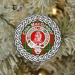 MacGregor Clan Tartan Crest Badge Plaid Ornament Gift. Christmas Tree Ornament Tartan Ornament Great Christmas Ornaments Gift