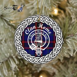 Home Clan Tartan Crest Badge Plaid Ornament Gift. Christmas Tree Ornament Tartan Ornament Great Christmas Ornaments Gift
