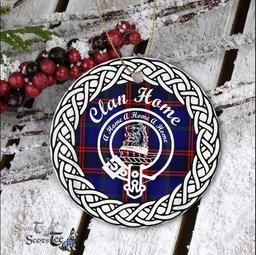 Home Clan Tartan Crest Badge Plaid Ornament Gift. Christmas Tree Ornament Tartan Ornament Great Christmas Ornaments Gift