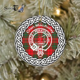MacAulay Clan Tartan Crest Badge Plaid Ornament Gift. Christmas Tree Ornament Tartan Ornament Great Christmas Ornaments Gift