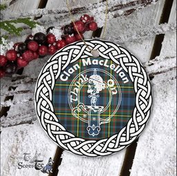 MacLellan Clan Tartan Crest Badge Plaid Ornament Gift. Christmas Tree Ornament Tartan Ornament Great Christmas Ornaments Gift