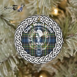 MacLellan Clan Tartan Crest Badge Plaid Ornament Gift. Christmas Tree Ornament Tartan Ornament Great Christmas Ornaments Gift