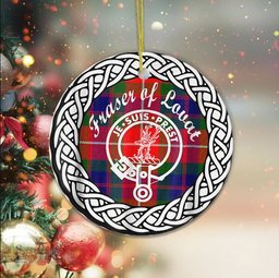 Fraser Of Lovat Clan Tartan Crest Badge Plaid Ornament Gift. Christmas Tree Ornament Tartan Ornament Great Christmas Ornaments Gift